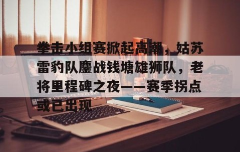 爱游戏ayx体育 - 拳击小组赛掀起高潮，姑苏雷豹队鏖战钱塘雄狮队，老将里程碑之夜——赛季拐点或已出现